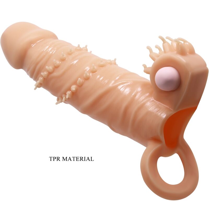 Pretty Love Connor Penis Sleeve + Clitoris Stimulator Flesh