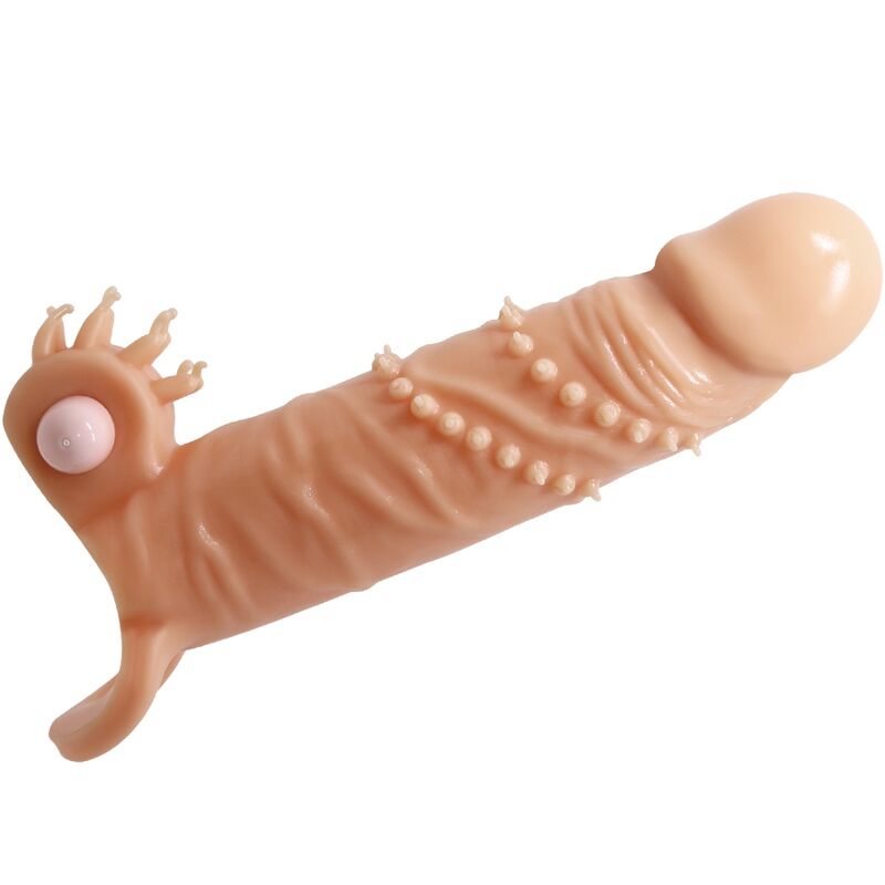 Pretty Love Connor Penis Sleeve + Clitoris Stimulator Flesh