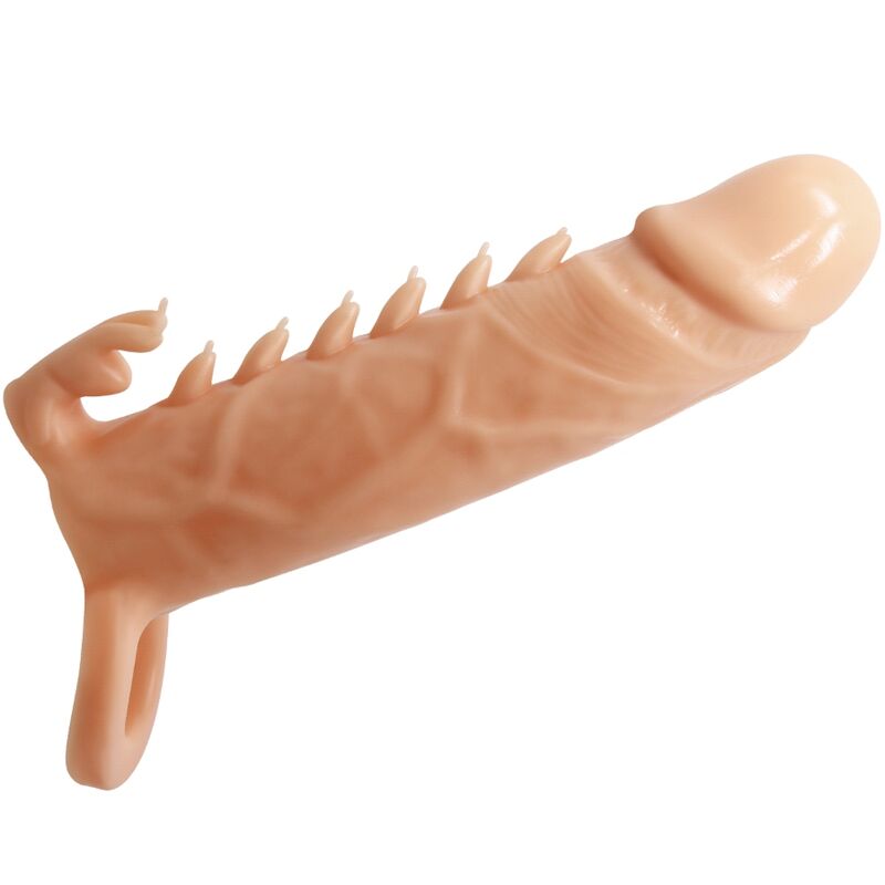 Pretty Love Emmit Penis Sleeve + Clitoris Stimulator Flesh