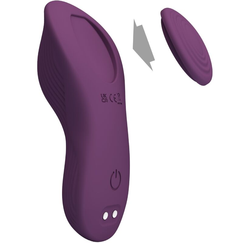 Pretty Love Mane Lay On Clitoris Massager 10 Vibrations Remote Control Purple