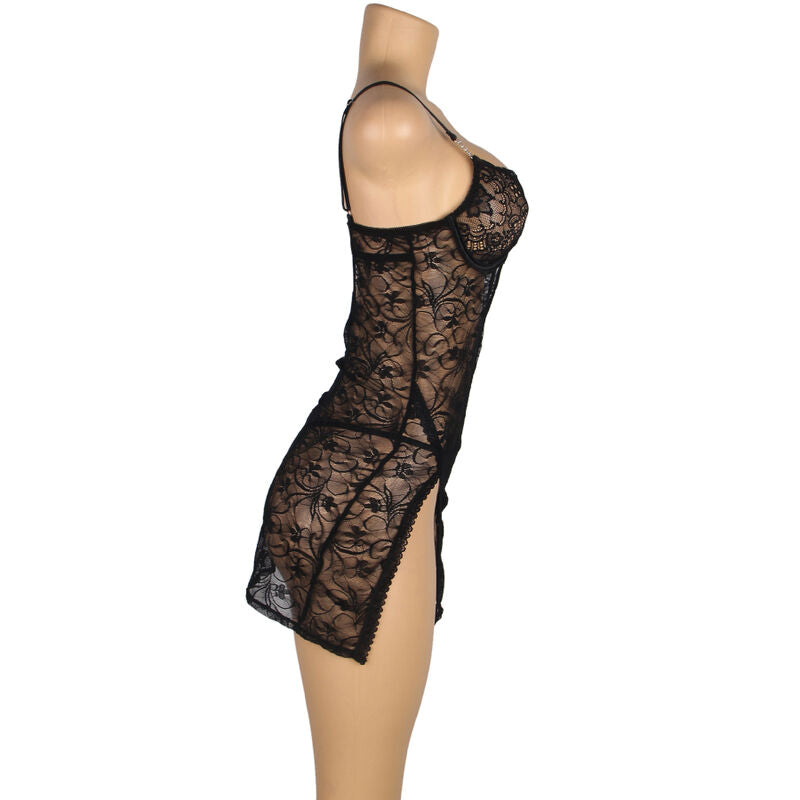 Subblime Babydolls Subblime - 954185 Lace Babydoll With Adjustable Straps Black S/M
