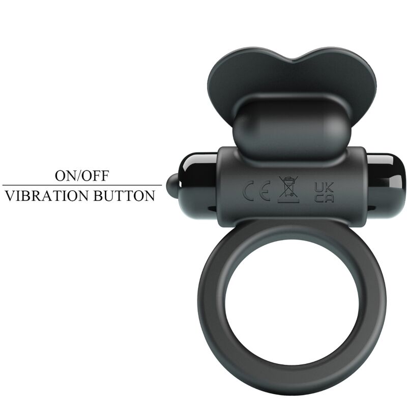 Pretty Love Debonaire Vibrating Ring Rabbit 10 Vibrations Black