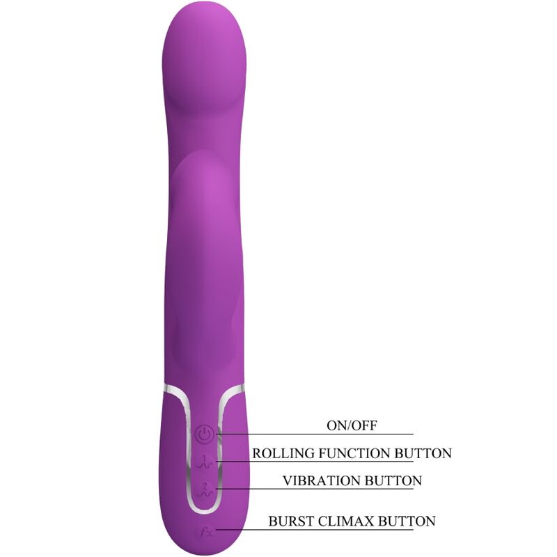 Pretty Love 4 In 1 Multifunction Vibrator & Stimulator Purple