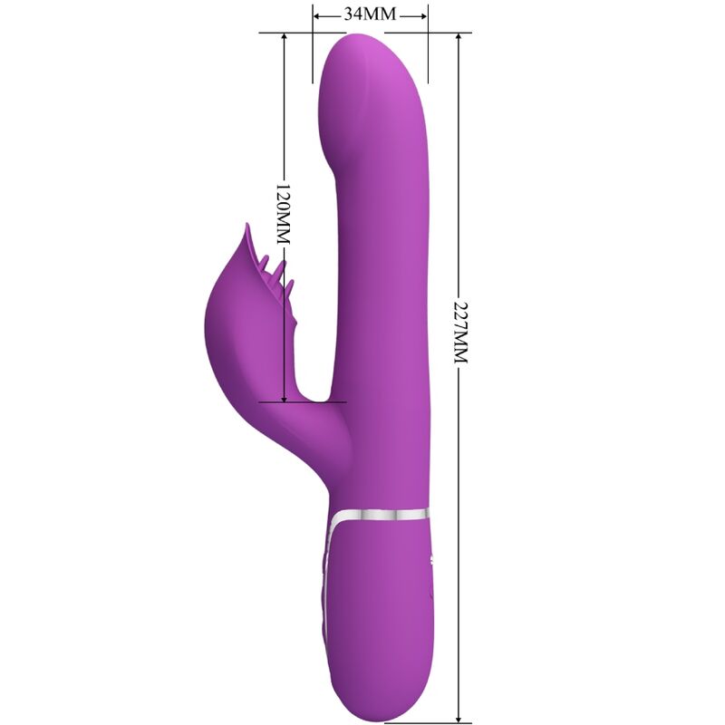 Pretty Love 4 In 1 Multifunction Vibrator & Stimulator Purple