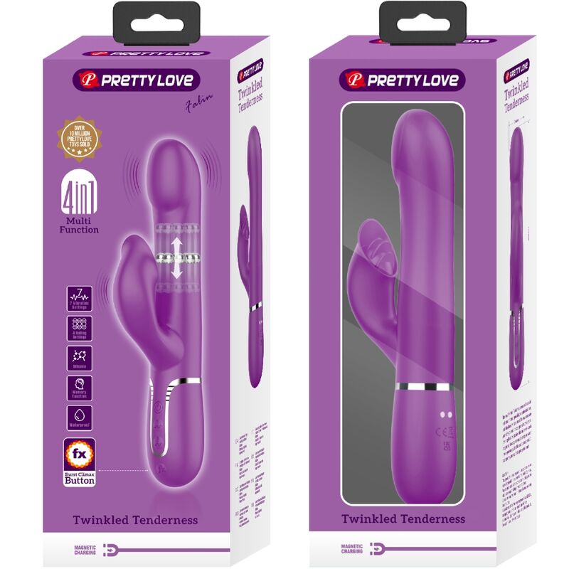 Pretty Love 4 In 1 Multifunction Vibrator & Stimulator Purple