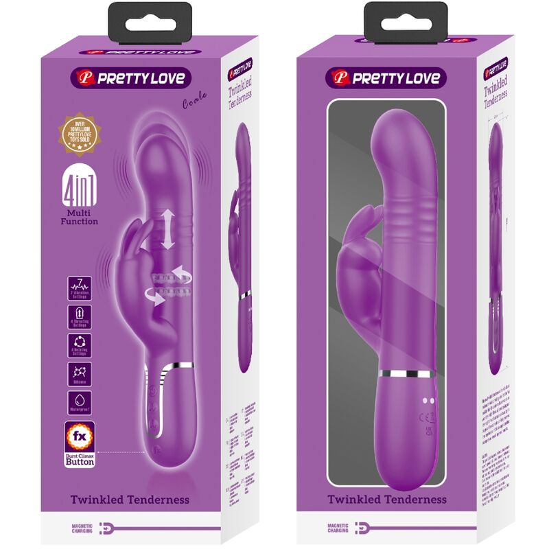 Pretty Love Coale 4 In 1 Multifunction Rabbit Vibrator Purple