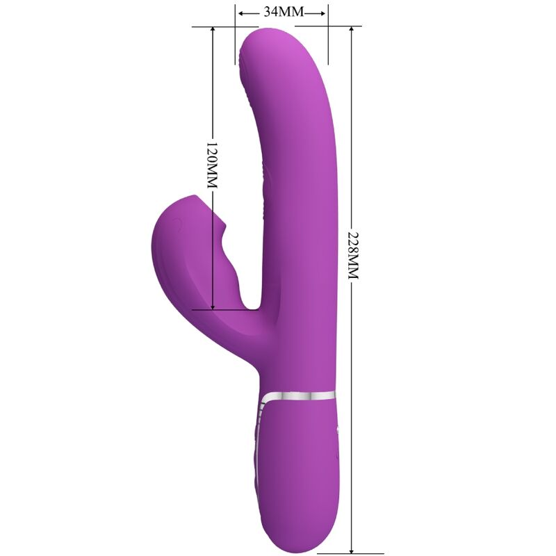 Pretty Love Perlita 3 In 1 Multifunction Rabbit Vibrator Purple