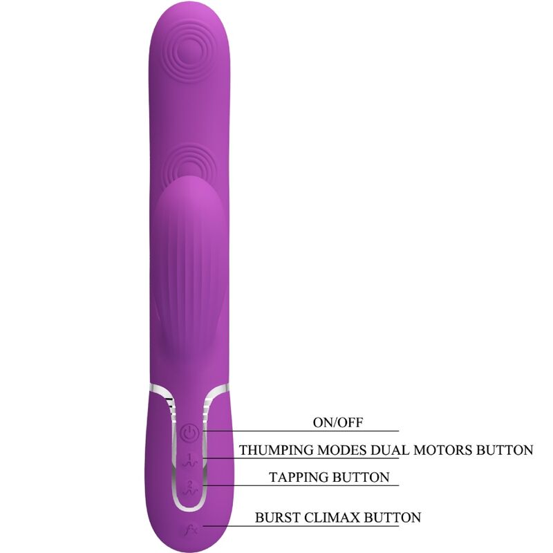 Pretty Love Perlita 3 In 1 Multifunction Rabbit Vibrator Purple