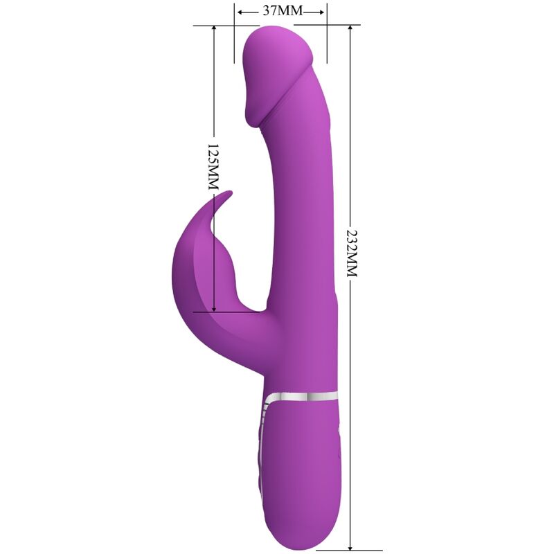 Pretty Love Kampas 3 In 1 Multifunction Rabbit Vibrator Purple