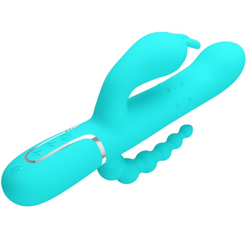Pretty Love Cammy 4 In 1 Multifunction Tripple Rabbit Vibrator Blue