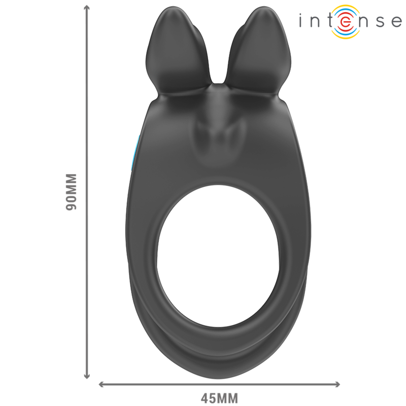 Intense Couples Toys Intense - Sam Vibrator Double Penis Ring 10 Vibrations Black