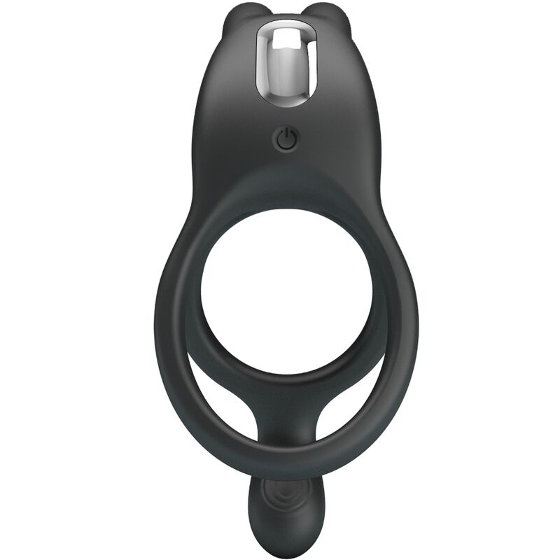 Pretty Love Seth Double Vibrating Ring Rabbit 7 Vibrations Black