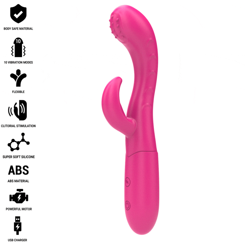 Intense Fun Intense - Amara Vibrator With Stimulating Tongue 10 Vibrations Pink