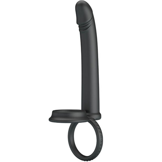 Pretty Love Dillion Double Penetration Double Cock Ring Black
