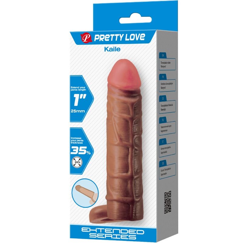 Pretty Love Kaile Penis Sleeve With 2.5 Cm Extension Mulatto