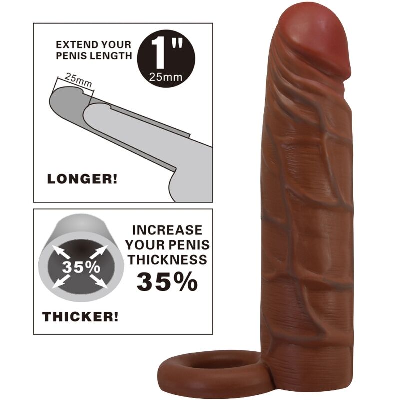 Pretty Love Kaile Penis Sleeve With 2.5 Cm Extension Mulatto