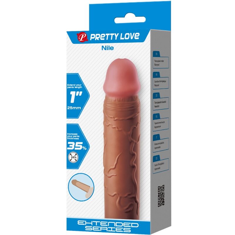 Pretty Love Nile Penis Sleeve With 2.5 Cm Extension Mulatto