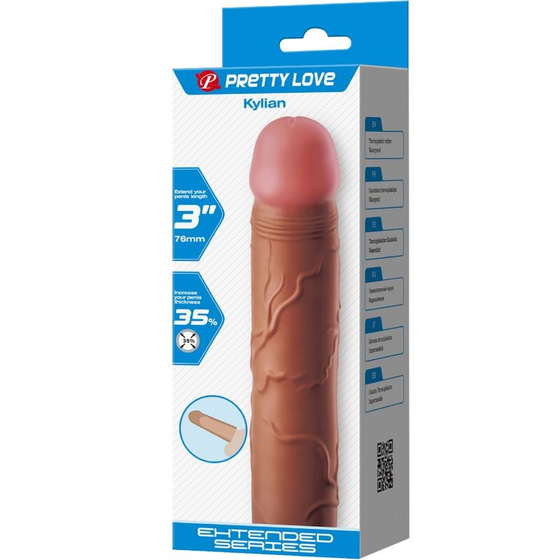 Pretty Love Kylian Penis Sleeve With 7.6 Cm Extension Mulatto