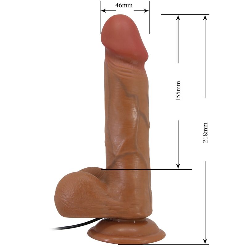 Baile Bahamut Realistic Vibrator 21.8 Cm Flesh Remote Control