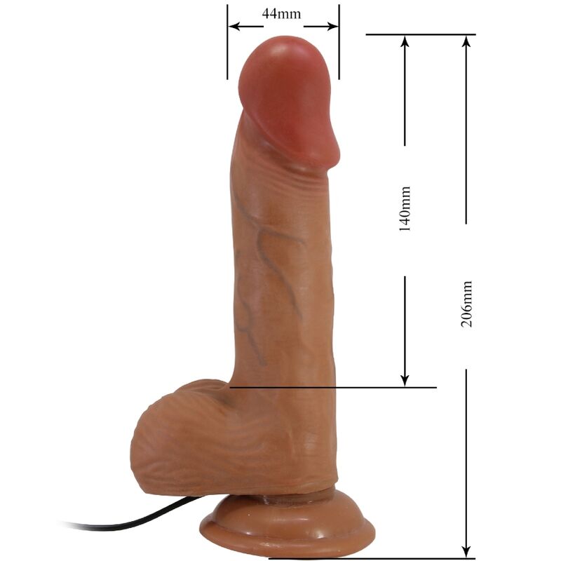 Baile Catoblepas Realistic Vibrator 20.6 Cm Flesh Remote Control