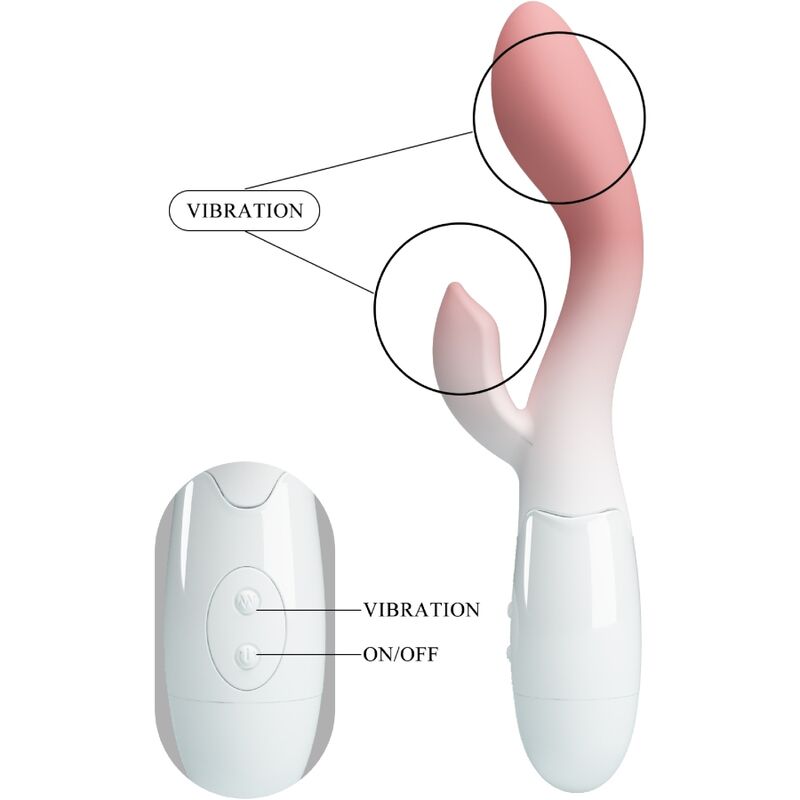 Pretty Love Brighty G-Spot Vibrator + Clitoris Stimulator 30 Vibrations Pink