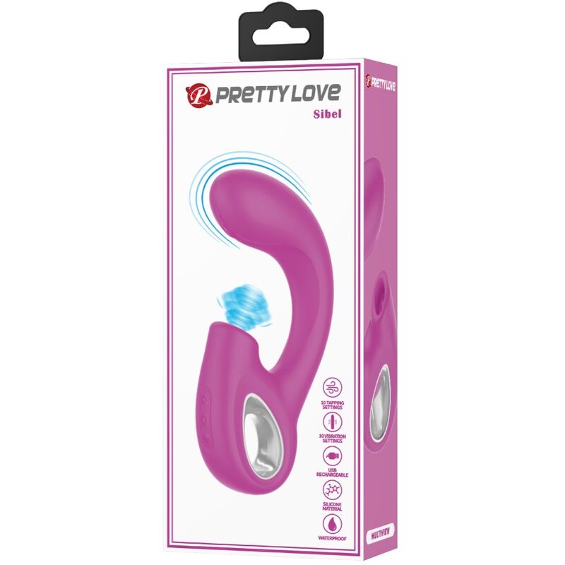 Pretty Love Sibel Sibel G-Spot Vibrator + Clitoris Stimulator 10 Vibrations Purple