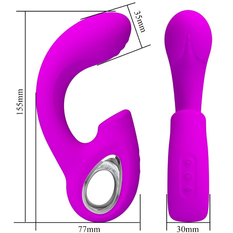 Pretty Love Sibel Sibel G-Spot Vibrator + Clitoris Stimulator 10 Vibrations Purple