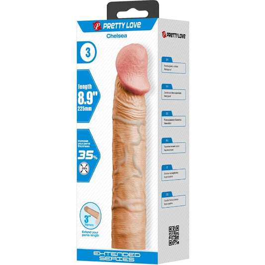 Pretty Love Chelsea Penis Sleeve With 7.6 Cm Extension Flesh