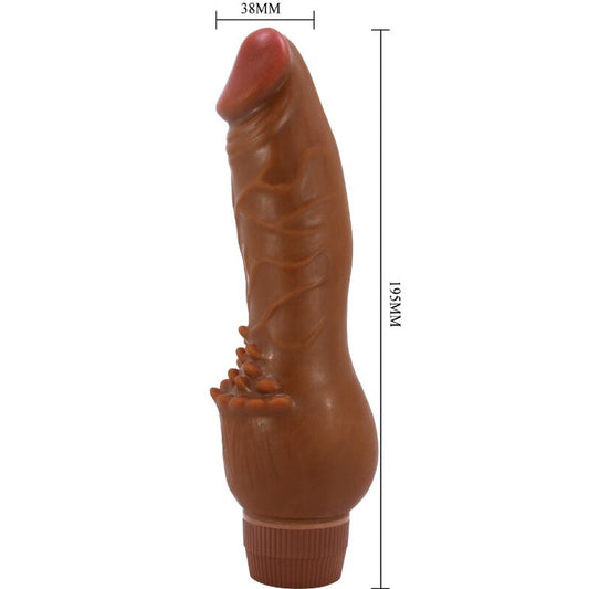 Baile Barbara Realistic Vibrator 19.5 Cm Mulatto