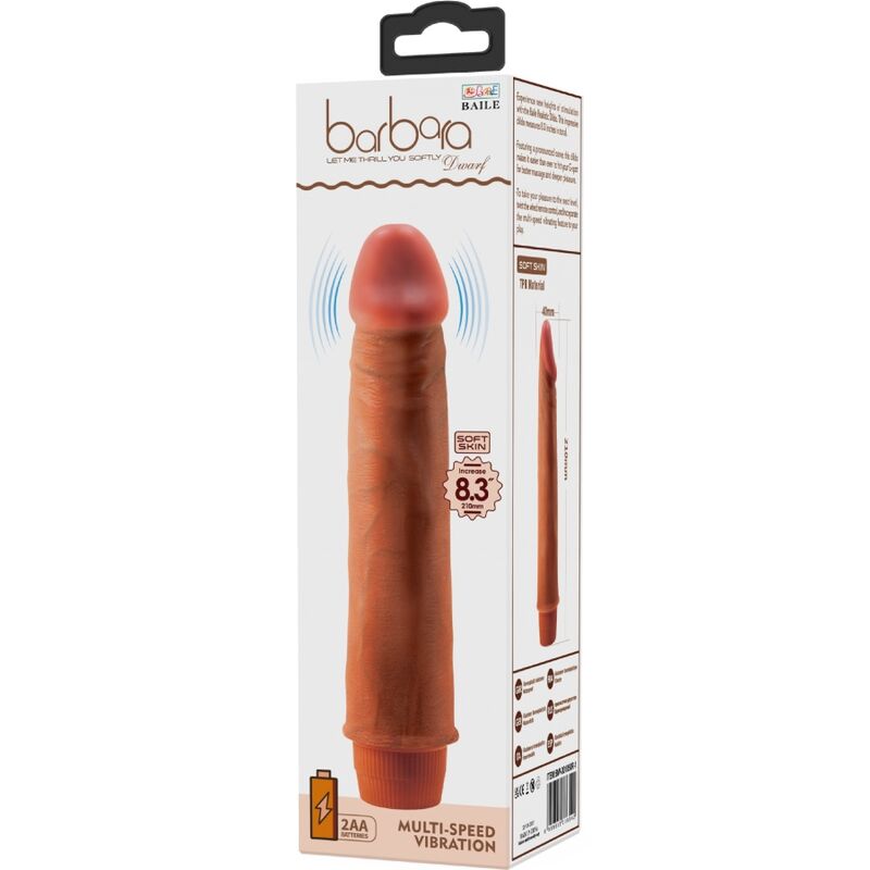 Baile Dwarf Realistic Vibrator 21 Cm Mulatto
