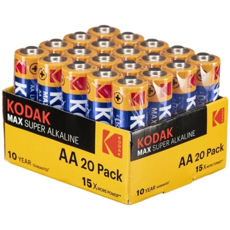 Kodak Max Alkaline Battery Aa Lr6 Pack*20 Batteries