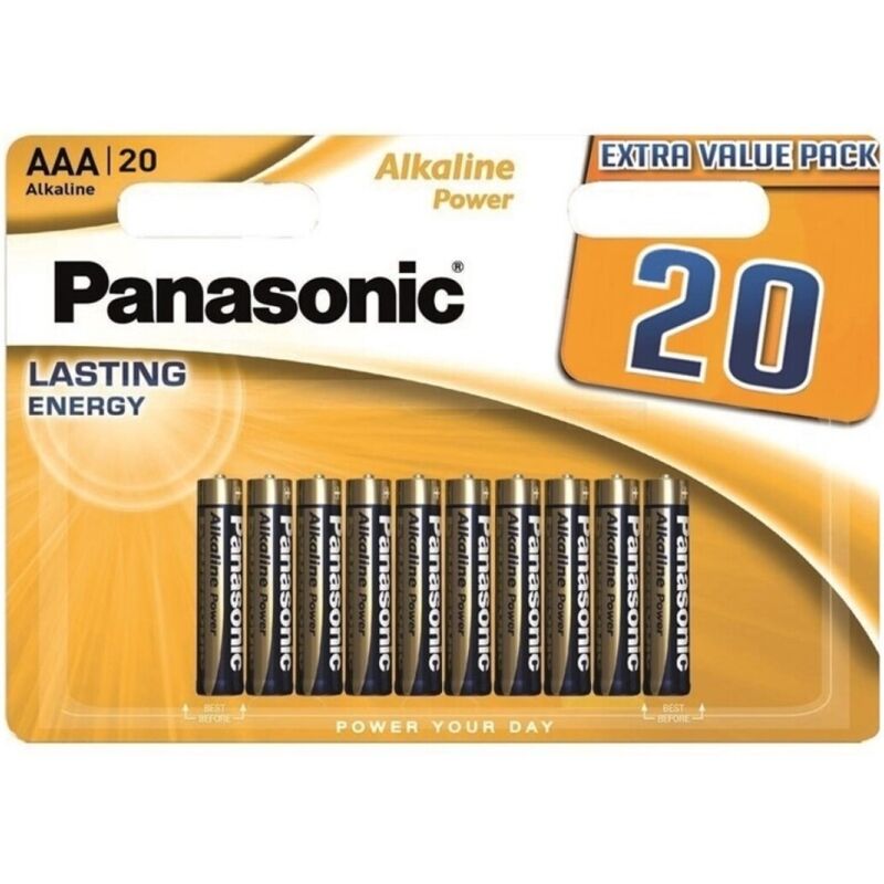 Panasonic Bronze Alkaline Aaa Battery Lr03 Blister*20
