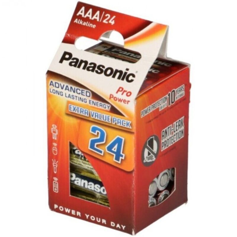 Panasonic Pro Power Alkaline Aaa Battery Lr03 Pack*24