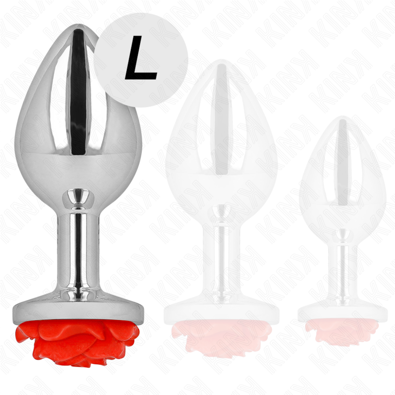 Kink Pleasure Plugs Kink - Plug Anal Rose Red Size L