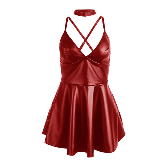 Subblime Dresses Subblime - 955403 Dress With Burgundy Leather Straps L/Xl