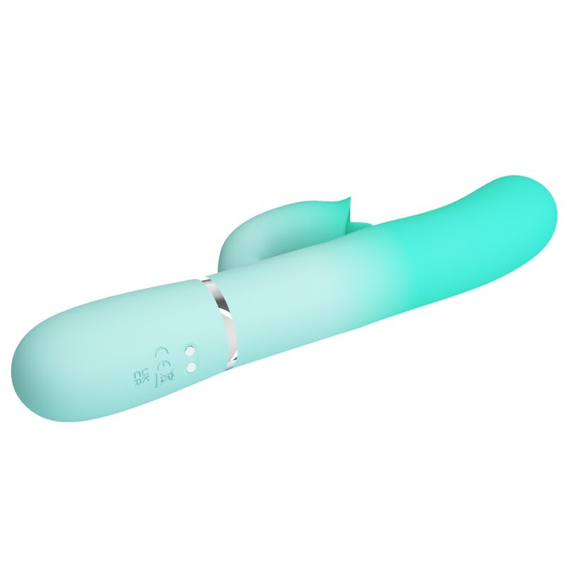 Pretty Love Flirtation Pretty Love - Gigi Multifunction Rabbit Vibrator Aqua Green