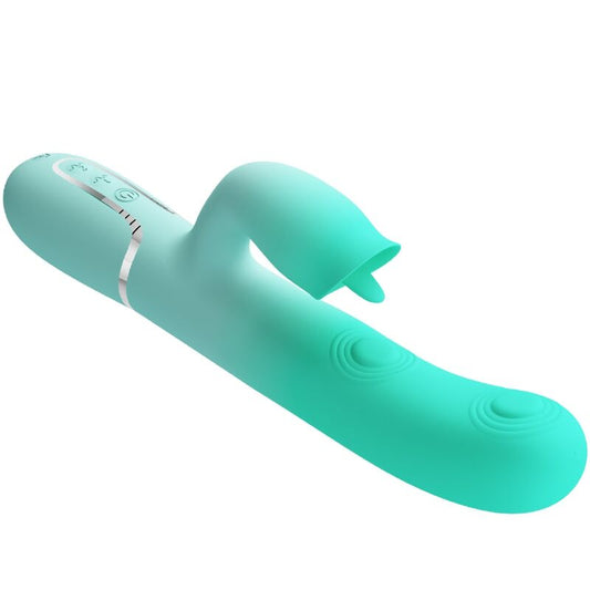 Pretty Love Flirtation Pretty Love - Gigi Multifunction Rabbit Vibrator Aqua Green