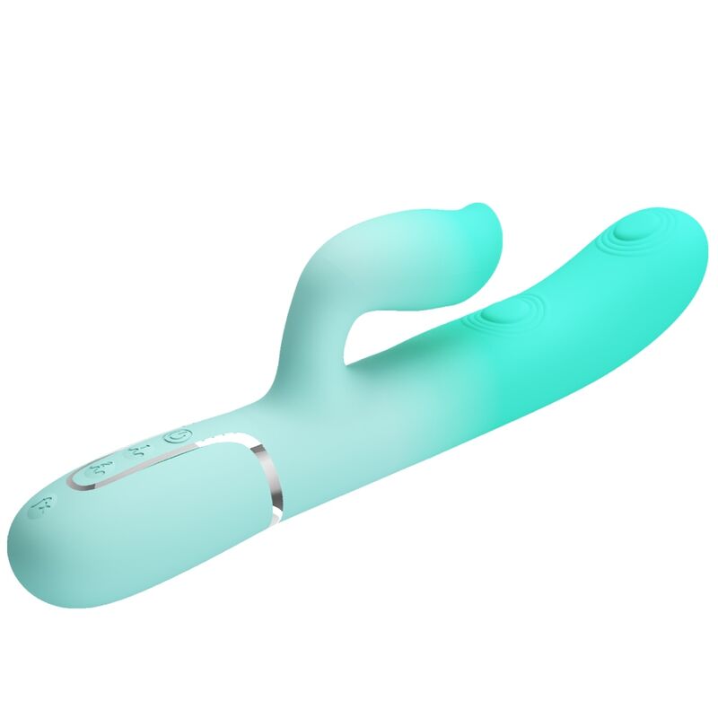 Pretty Love Flirtation Pretty Love - Gigi Multifunction Rabbit Vibrator Aqua Green