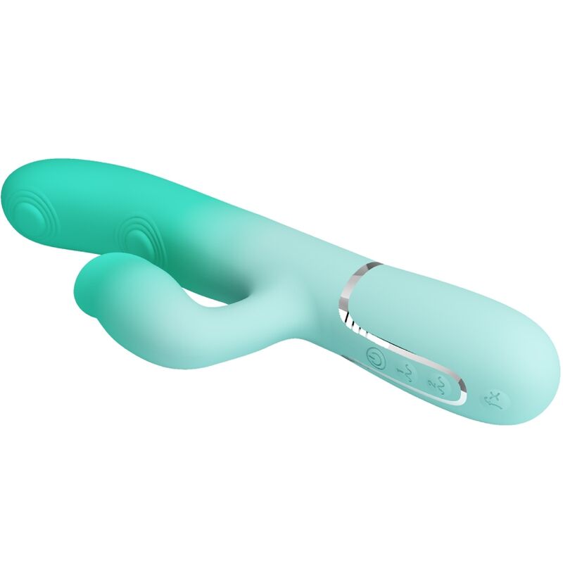 Pretty Love Flirtation Pretty Love - Gigi Multifunction Rabbit Vibrator Aqua Green