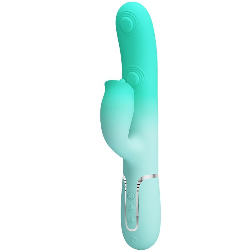 Pretty Love Flirtation Pretty Love - Gigi Multifunction Rabbit Vibrator Aqua Green