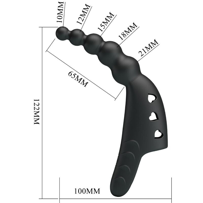 Pretty Love Jordin Finger Vibrator 10 Vibrations Black
