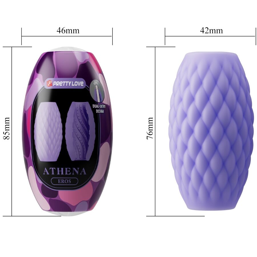 Pretty Love Athena Eros Silicone Male Masturbator Purple