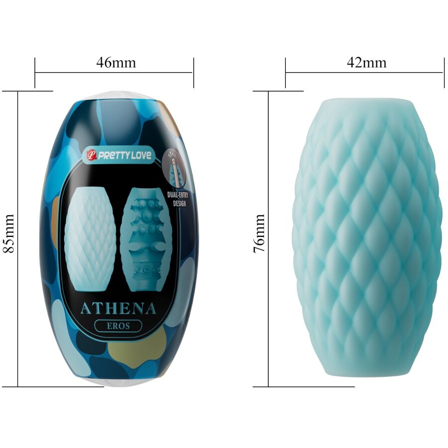 Pretty Love Athena Eros Silicone Male Masturbator Sky Blue