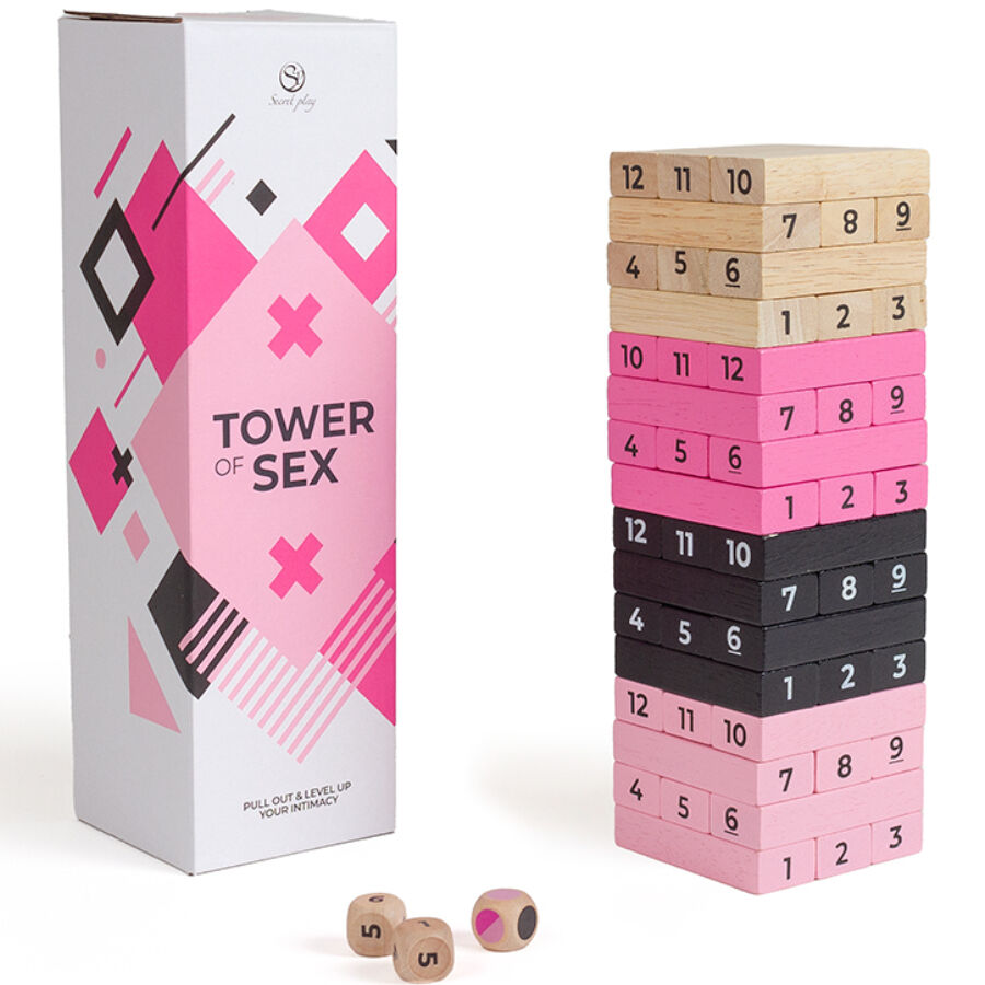 Secretplay 100% Games Secretplay - Tower Of Sex Wooden Game