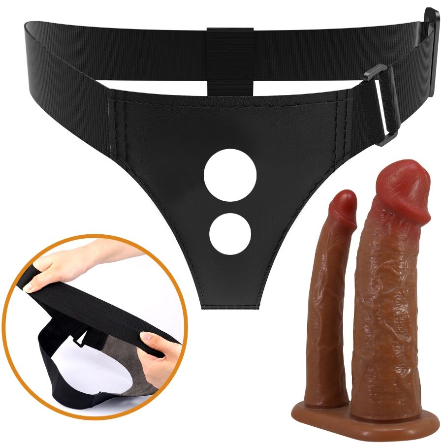 Pretty Love Keaven Harness Briefs Universal & Comfortable Double Dildo