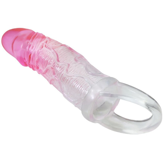 Pretty Love Odes Realistic 2 Cm Enlargement Sheath For Penis Pink