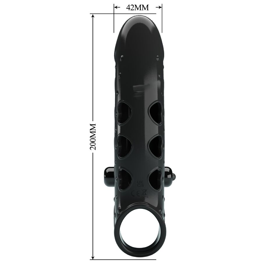 Romance Vibrating Penis Sleeve Black