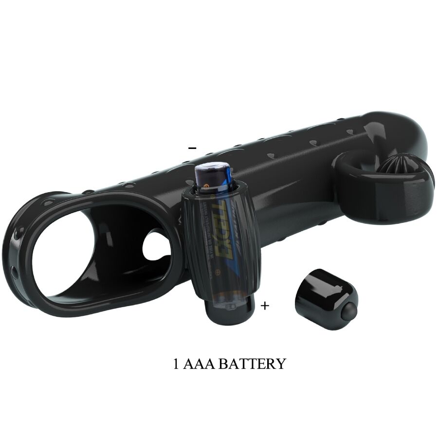 Romance Vibrating Penis Sleeve Black