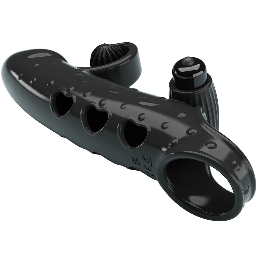 Romance Vibrating Penis Sleeve Black