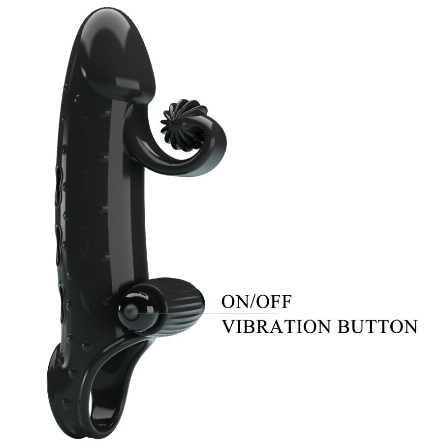 Romance Vibrating Penis Sleeve Black